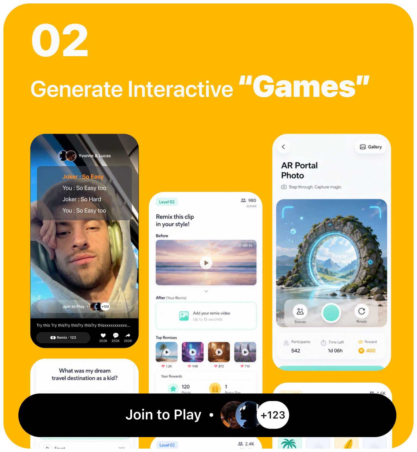 Generate Interactive Games